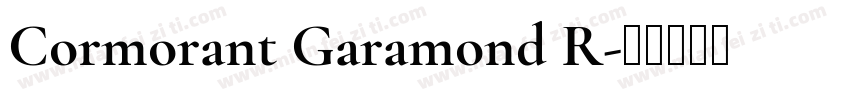 Cormorant Garamond R字体转换